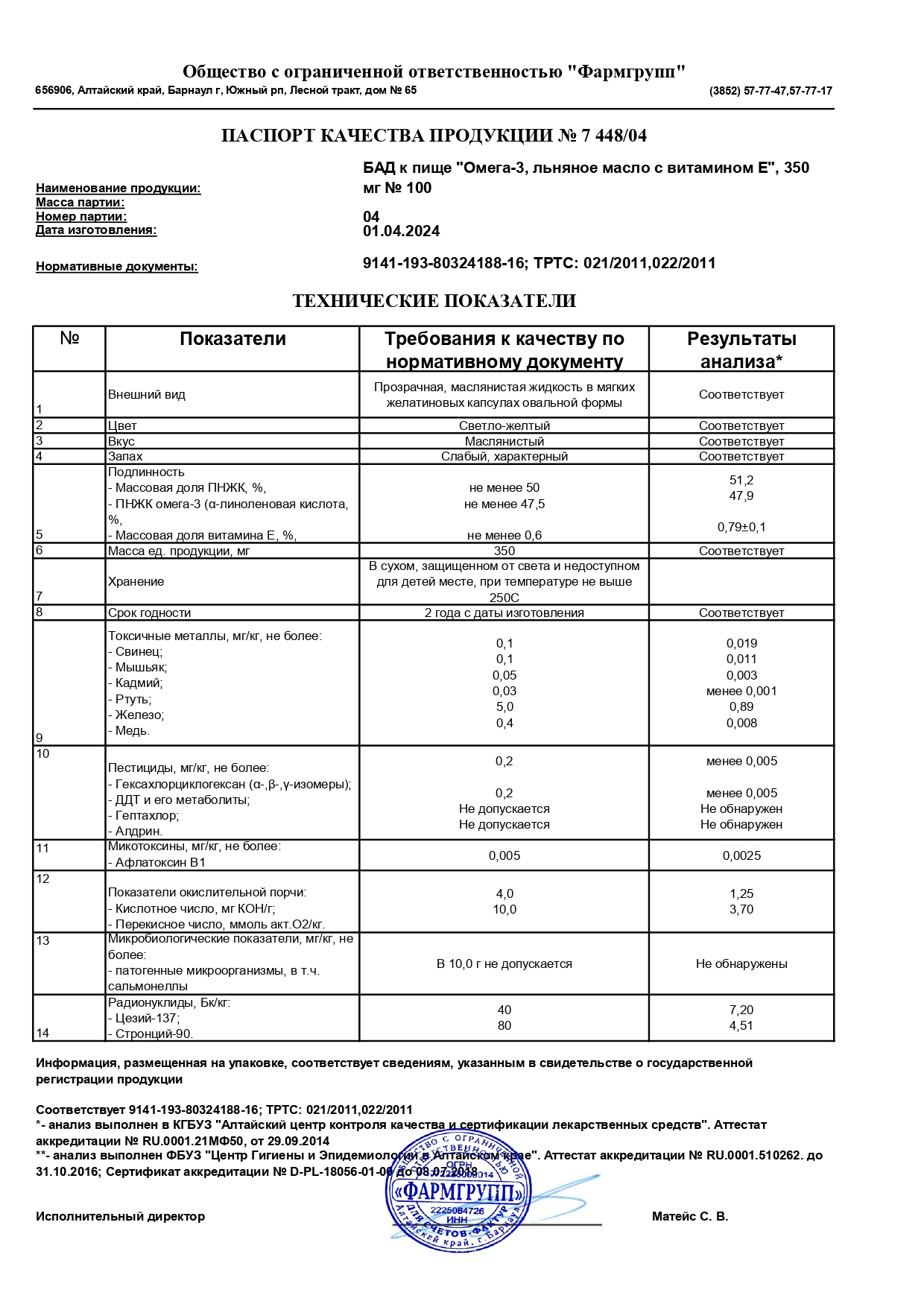 Паспорт №042024